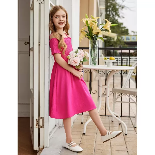 Arshiner Girls Casual Summer Floral Sleeveless Sundress Holiday Cami Dress