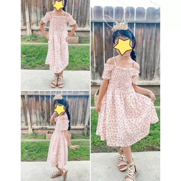 Arshiner Girls Casual Summer Floral Sleeveless Sundress Holiday Cami Dress