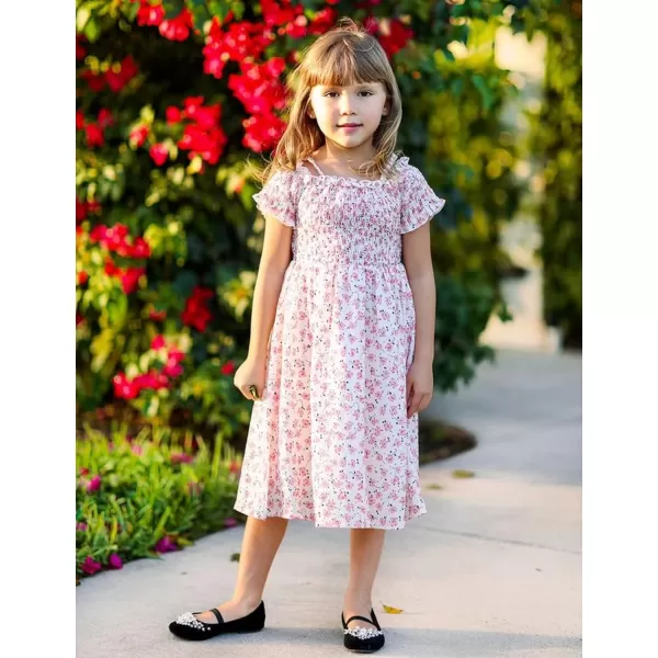 Arshiner Girls Casual Summer Floral Sleeveless Sundress Holiday Cami Dress