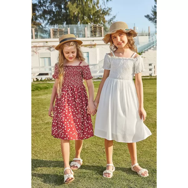 Arshiner Girls Casual Summer Floral Sleeveless Sundress Holiday Cami Dress