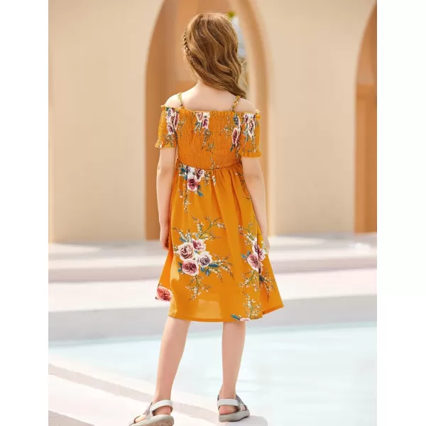 Arshiner Girls Casual Summer Floral Sleeveless Sundress Holiday Cami Dress