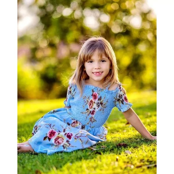 Arshiner Girls Casual Summer Floral Sleeveless Sundress Holiday Cami Dress