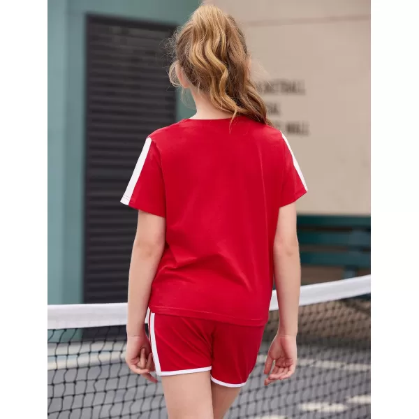 Arshiner Girls Clothing Sets Twist Front Top and Shorts 2 Piece Outfits Activewear Tracksuit 3-14 Year