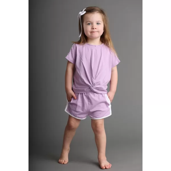 Arshiner Girls Clothing Sets Twist Front Top and Shorts 2 Piece Outfits Activewear Tracksuit 3-14 Year