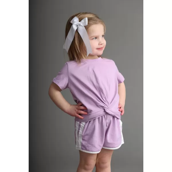 Arshiner Girls Clothing Sets Twist Front Top and Shorts 2 Piece Outfits Activewear Tracksuit 3-14 Year