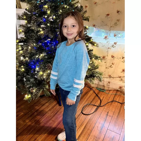 Arshiner Girls Crewneck Sweatshirt Color Block Long Sleeve Knit Sweaters Tunic Tops for 5-13 Years