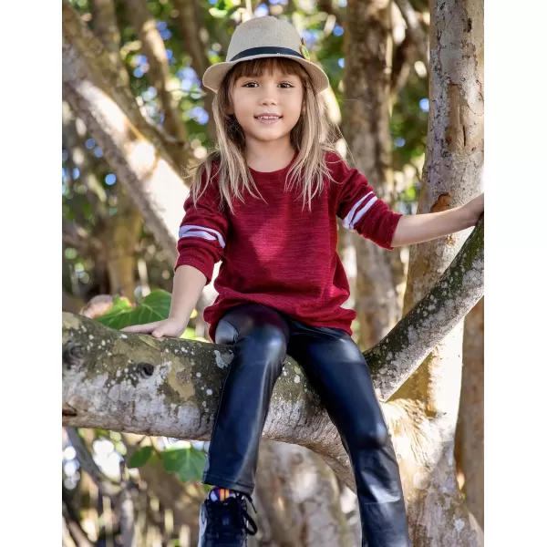 Arshiner Girls Crewneck Sweatshirt Color Block Long Sleeve Knit Sweaters Tunic Tops for 5-13 Years