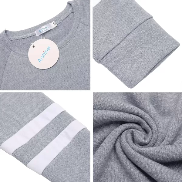 Arshiner Girls Crewneck Sweatshirt Color Block Long Sleeve Knit Sweaters Tunic Tops for 5-13 Years