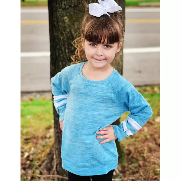 Arshiner Girls Crewneck Sweatshirt Color Block Long Sleeve Knit Sweaters Tunic Tops for 5-13 Years