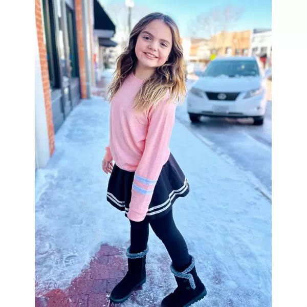 Arshiner Girls Crewneck Sweatshirt Color Block Long Sleeve Knit Sweaters Tunic Tops for 5-13 Years