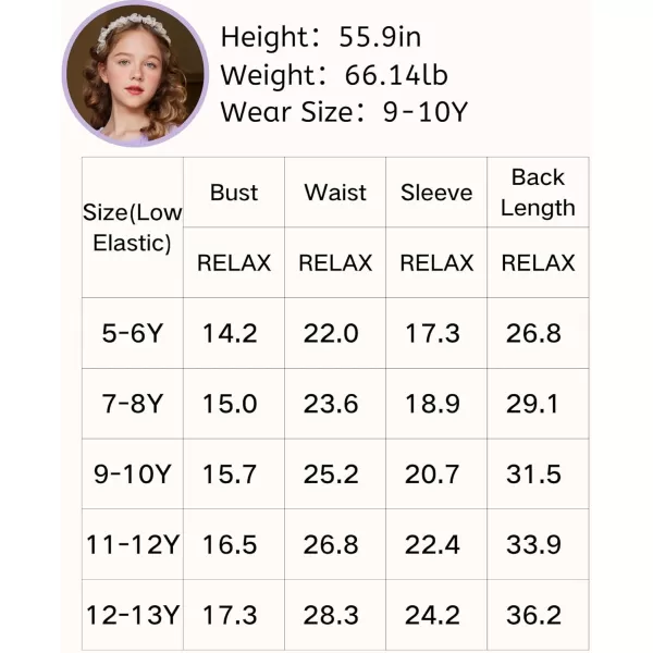 Arshiner Girls Dresses Long Sleeve Square Neck Swiss Dot Casual Flowy Dress