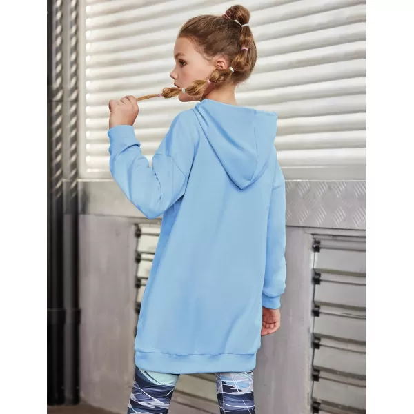 Arshiner Girls Hoodies Kids Long Pullover Hooded Sweatshirt with Kangaroo Pocket