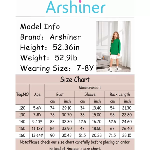Arshiner Girls Hoodies Kids Long Pullover Hooded Sweatshirt with Kangaroo Pocket
