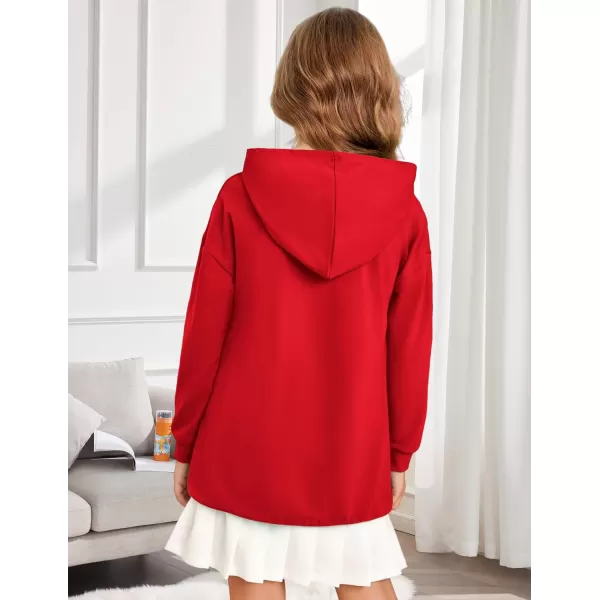 Arshiner Girls Hoodies Kids Long Pullover Hooded Sweatshirt with Kangaroo Pocket