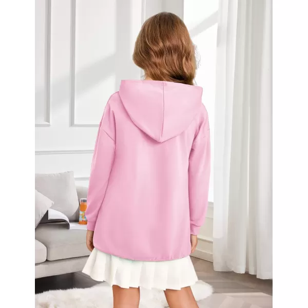 Arshiner Girls Hoodies Kids Long Pullover Hooded Sweatshirt with Kangaroo Pocket