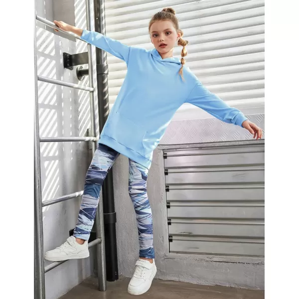 Arshiner Girls Hoodies Kids Long Pullover Hooded Sweatshirt with Kangaroo Pocket