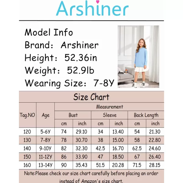 Arshiner Girls Hoodies Kids Long Pullover Hooded Sweatshirt with Kangaroo Pocket