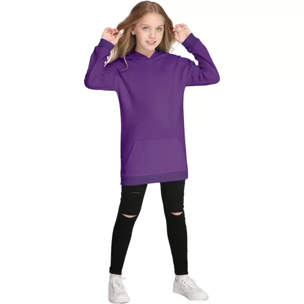 Arshiner Girls Hoodies Kids Long Pullover Hooded Sweatshirt with Kangaroo Pocket