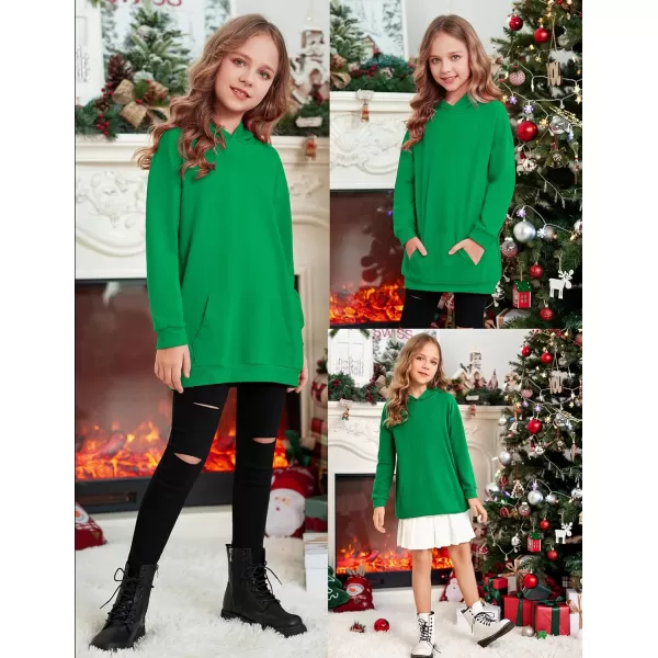 Arshiner Girls Hoodies Kids Long Pullover Hooded Sweatshirt with Kangaroo Pocket