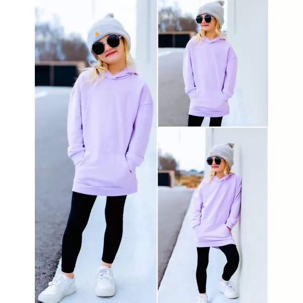 Arshiner Girls Hoodies Kids Long Pullover Hooded Sweatshirt with Kangaroo Pocket