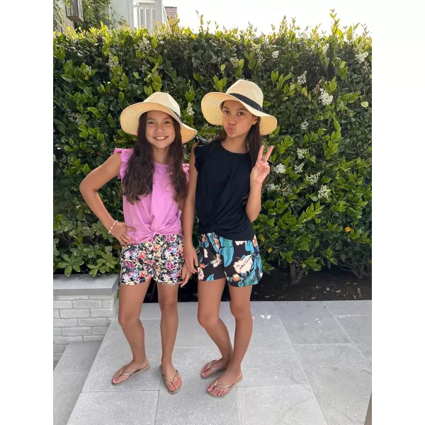 Arshiner Girls Shorts Sets 2 Pieces Outfits Twist Front Ruffle Sleeve T-Shirts and Shorts With Pockets Cute Clothes Sets