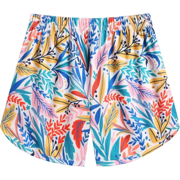 Arshiner Girls Summer Shorts Set Kids 2Pcs Tie Dye Sport T-Shirt and Shorts Set Floral Print Clothing Sets