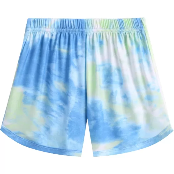 Arshiner Girls Summer Shorts Set Kids 2Pcs Tie Dye Sport T-Shirt and Shorts Set Floral Print Clothing Sets