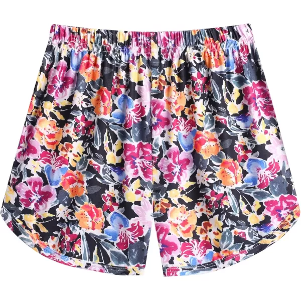Arshiner Girls Summer Shorts Set Kids 2Pcs Tie Dye Sport T-Shirt and Shorts Set Floral Print Clothing Sets