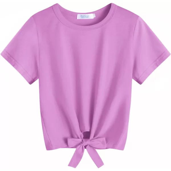 Arshiner Girls Summer Shorts Set Kids 2Pcs Tie Dye Sport T-Shirt and Shorts Set Floral Print Clothing Sets