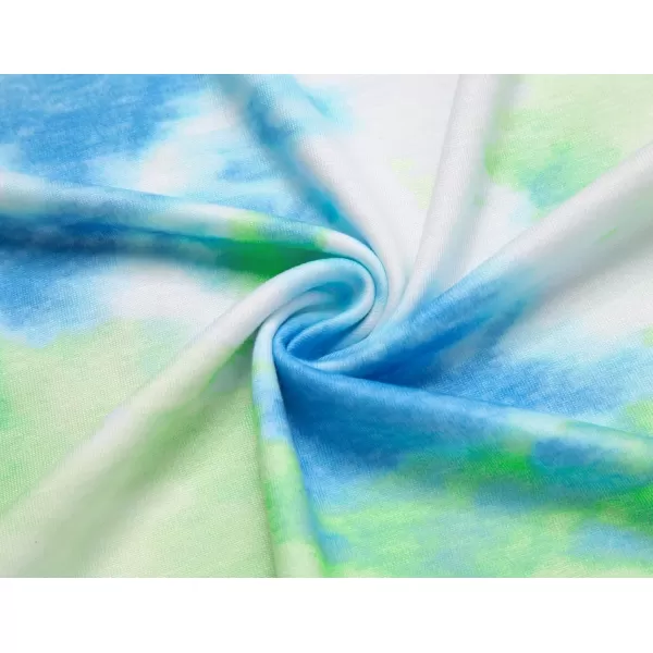 Arshiner Girls Summer Shorts Set Kids 2Pcs Tie Dye Sport T-Shirt and Shorts Set Floral Print Clothing Sets