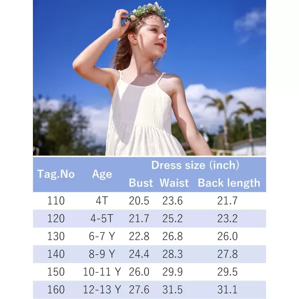 Arshiner Girl's Summer Sundress Spaghetti Strap Solid Linen Midi Dress Casual Cami Dresses