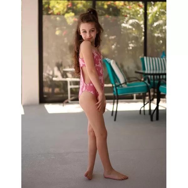 Arshiner Girls Swimsuit Cutout One Piece Swimsuits One Shoulder Bathing Suit Cute Swimwear for 6-14 Years