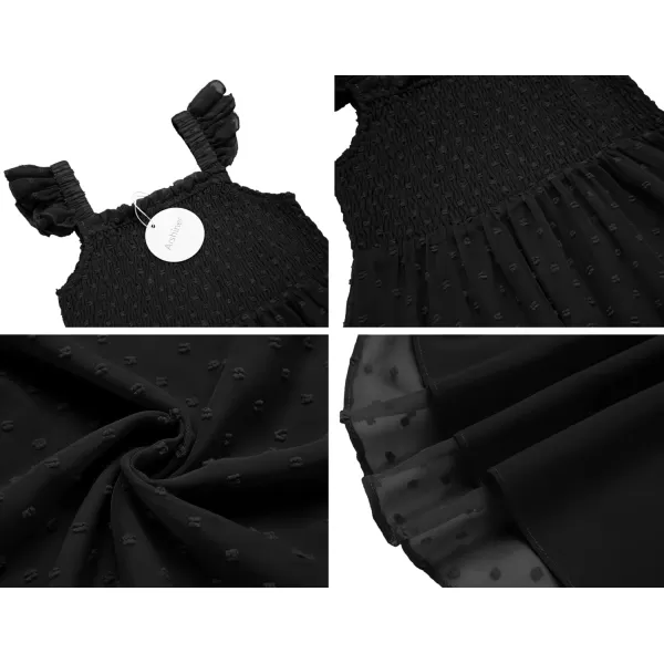 Arshiner Girls Swiss Dot Dress Sleeveless Ruffle Trim Flowy Cute Girly Sundress for 4-13 Years