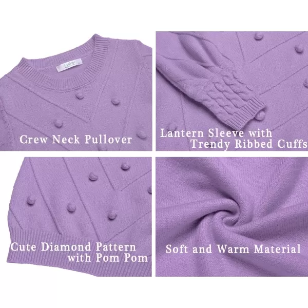 Arshiner Kid Girls Crew Neck Lantern Sleeve Sweater Cute Jumper Top Pullover Outwear 5-13 Years