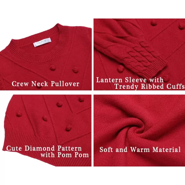 Arshiner Kid Girls Crew Neck Lantern Sleeve Sweater Cute Jumper Top Pullover Outwear 5-13 Years