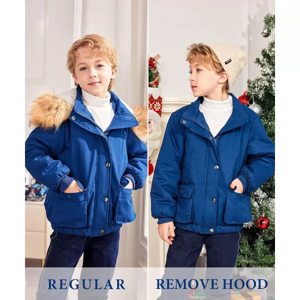 Arshiner Kids Girls Winter Coats Warm Thick Padded Hooded Fleece Lined Puffer Parka Jacket