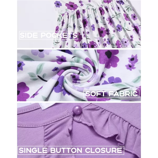 Arshiner Toddler Dress and Cardigan Girl Floral Print Sleeveless Sundress and Long Sleeve Shrugs Sets