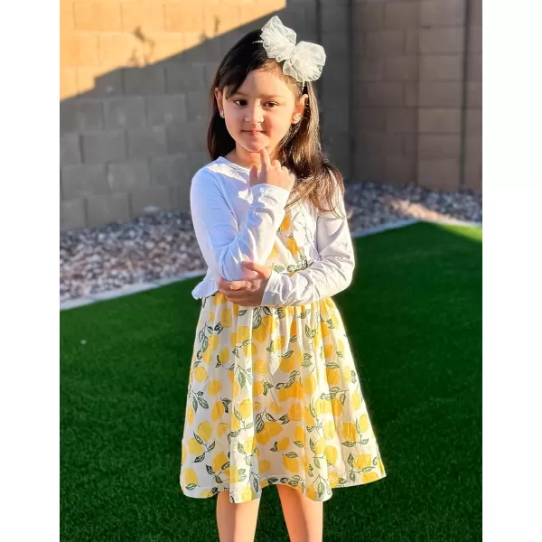 Arshiner Toddler Dress and Cardigan Girl Floral Print Sleeveless Sundress and Long Sleeve Shrugs Sets