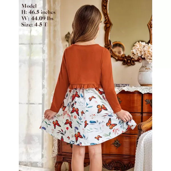Arshiner Toddler Dress and Cardigan Girl Floral Print Sleeveless Sundress and Long Sleeve Shrugs Sets