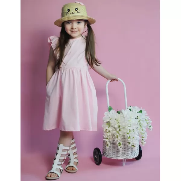 Arshiner Toddler Girls Dresses Ruffle Sleeve Dress for Girl Baby Summer Backless Dresses 2-6T