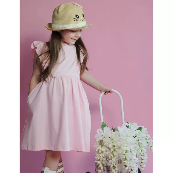 Arshiner Toddler Girls Dresses Ruffle Sleeve Dress for Girl Baby Summer Backless Dresses 2-6T