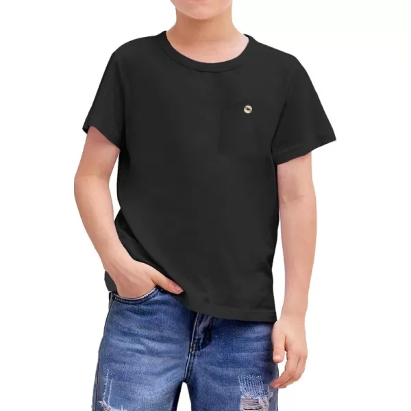 Arshiner Boys Cotton Hipster Crewneck T-Shirt Solid Color Pullover Tee for Kids Tops