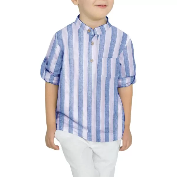 Arshiner Boys Cotton Linen Henley Shirt Button Down Shirt Long Sleeve T Shirt Beach Shirt Tee Casual Solid Tops