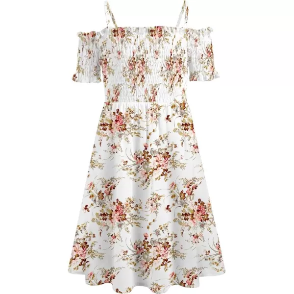 Arshiner Girls Casual Summer Floral Sleeveless Sundress Holiday Cami Dress