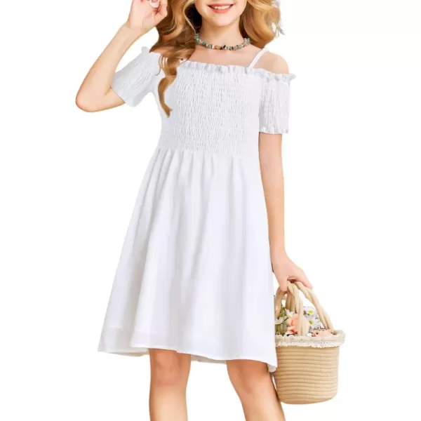 Arshiner Girls Casual Summer Floral Sleeveless Sundress Holiday Cami Dress