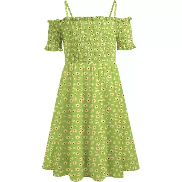 Arshiner Girls Casual Summer Floral Sleeveless Sundress Holiday Cami Dress