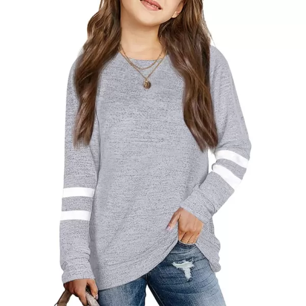 Arshiner Girls Crewneck Sweatshirt Color Block Long Sleeve Knit Sweaters Tunic Tops for 5-13 Years