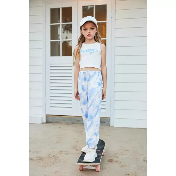 Arshiner 2 Piece Girl Clothes Outfits Spring Summer Ruffle Trim Tank Top Shirts and Pant Set with Pockets