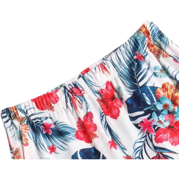 Arshiner 2 Piece Girl Clothes Outfits Spring Summer Ruffle Trim Tank Top Shirts and Pant Set with Pockets