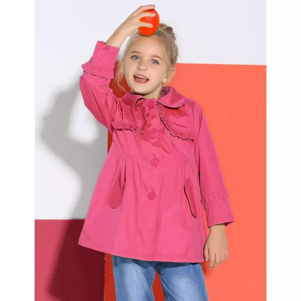 Arshiner Baby Girl Kid Floral Hooded Rain Jacket Outwear lightweight Raincoat Windbreaker